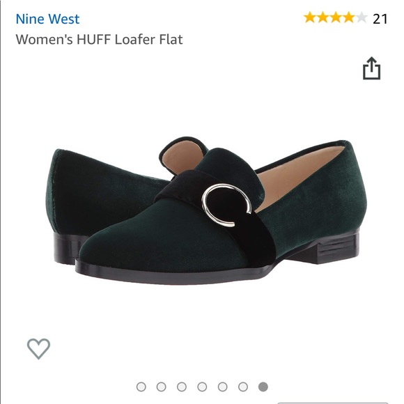 Green Velvet Beige Buckle Women's HUFF Loafer Flat - Picture 7 of 7